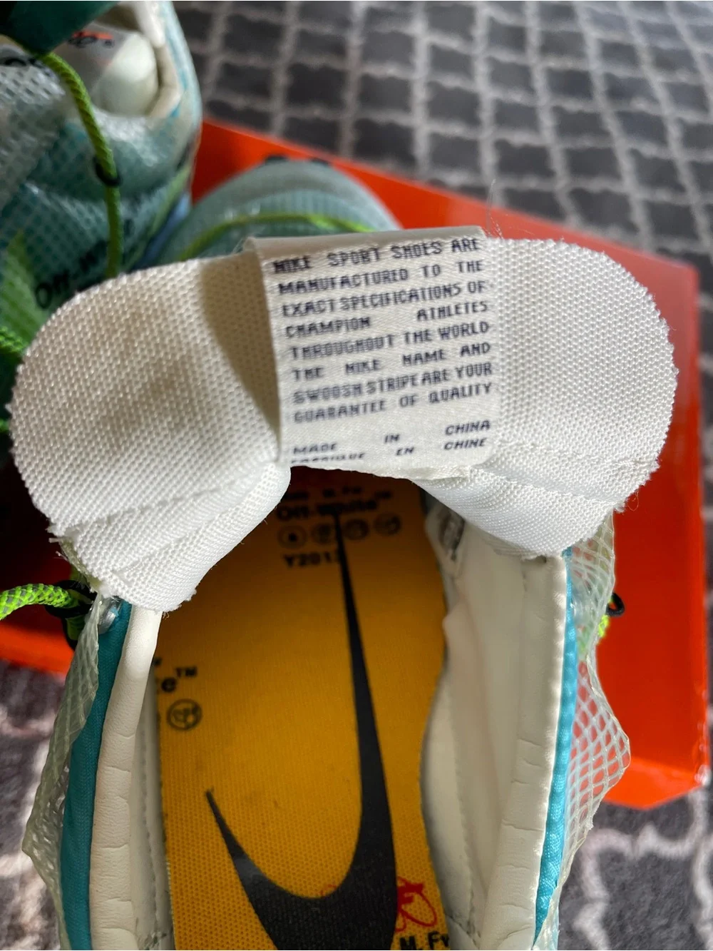 Nike Off White Waffle Racer - Green/Blue